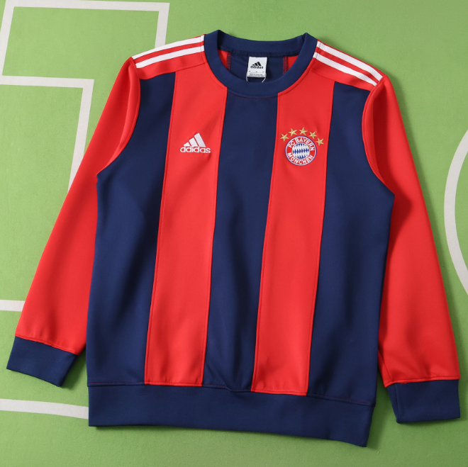 2025-26 Bayern Munich Red Blue Long Sleeve Sweatshirt